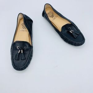 Vince Camuto Women Piercee Black Leather Moccasin